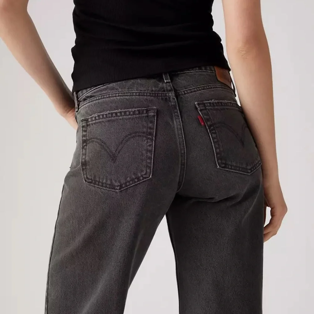Levi's black low pro straight baggy low loose Women's Black Jeans size 25 - Picture 5 of 11